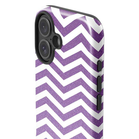 Purple Chevron iPhone 16 Plus Impact Case
